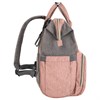 Рюкзак для мамы BRAUBERG MOMMY с ковриком, крепления на коляску, термокарманы, серый/розовый, 40x26x17 см, 270821 - фото 2644523