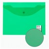 Папка-конверт с кнопкой МАЛОГО ФОРМАТА (240х190 мм), А5, прозрачная, зеленая, 0,15 мм, STAFF, 270464 - фото 2644782