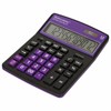 Калькулятор настольный BRAUBERG EXTRA COLOR-12-BKPR (206x155 мм),12 разрядов, двойное питание, ЧЕРНО-ФИОЛЕТОВЫЙ, 250480 - фото 2644815