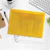 Папка-конверт с кнопкой BRAUBERG А4 до 100 л. прозрачная желтая СВЕРХПРОЧНАЯ 0,18 мм, 270472 - фото 2644987