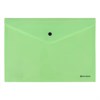 Папка-конверт с кнопкой BRAUBERG "Pastel", А4, до 100 листов, непрозрачная, мятная, 0,18 мм, 270477 - фото 2646211