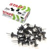 Силовые кнопки-гвоздики черные STAFF 50 штук, в картонной коробке, 271320 - фото 2646700