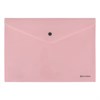 Папка-конверт с кнопкой BRAUBERG "Pastel", А4, до 100 листов, непрозрачная, персиковая, 0,18 мм, 270476 - фото 2647491