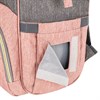 Рюкзак для мамы BRAUBERG MOMMY с ковриком, крепления на коляску, термокарманы, серый/розовый, 40x26x17 см, 270821 - фото 2648125