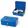 Ящик для денег, ценностей, документов, печатей, 90х180х250 мм, ключевой замок, синий, BRAUBERG, 290335 - фото 2648500