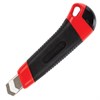 Нож канцелярский 18 мм BRAUBERG "Universal", 3 лезвия в комплекте, автофиксатор, черно-красный, 271351 - фото 2649346