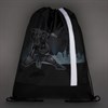 Мешок для обуви ЮНЛАНДИЯ, плотный, светоотражающая полоса, 46х36 см, "Black Ninja", 271615 - фото 2649894