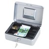 Ящик для денег, ценностей, документов, печатей, 90х180х250 мм, ключевой замок, серебристый, BRAUBERG, 291059 - фото 2651545