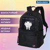 Рюкзак BRAUBERG FASHION CITY универсальный, карман-антивор, "Romantic Anime", черный, 44х31х16 см, 270808 - фото 2652190