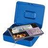 Ящик для денег, ценностей, документов, печатей, 90х180х250 мм, ключевой замок, синий, BRAUBERG, 290335 - фото 2652385