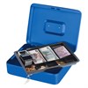 Ящик для денег, ценностей, документов, печатей, 90х240х300 мм, ключевой замок, синий, BRAUBERG, 290336 - фото 2652616