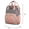 Рюкзак для мамы BRAUBERG MOMMY с ковриком, крепления на коляску, термокарманы, серый/розовый, 40x26x17 см, 270821 - фото 2652903