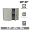 Шкаф металлический для документов (антресоль) BRABIX "KBS-09", 700х880х390 мм, 30 кг, сварной, 291158 - фото 2654778