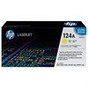 Картридж лазерный HP (Q6002A) ColorLaserJet CM1015/2600 и др, №124A, желтый, оригинальный, 2000 стр. - фото 2655445