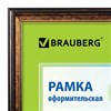 Рамка 21х30 см, пластик, багет 20 мм, BRAUBERG "HIT3", бронза с двойной позолотой, стекло, 390989 - фото 2659976