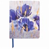 Тетрадь А5 (168х208 мм), 80 л., сшивка, клетка, под кожу, BRAUBERG VISTA, "Blue flowers", 403920 - фото 2663558