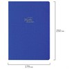 Тетрадь 60 л. в клетку обложка кожзам под лён, сшивка, В5 (179х250мм), СИНИЙ, BRAUBERG PASTEL, 403875 - фото 2666633