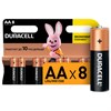 Батарейки КОМПЛЕКТ 8 шт., DURACELL Basic ОРИГИНАЛ, AA (LR6, 15А), алкалиновые, пальчиковые, C0033441 - фото 2667388