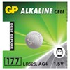 Батарейка GP Alkaline 177 (G4, LR626), алкалиновая, 1 шт., в блистере (отрывной блок), 177-2CY, 4891199026690 - фото 2669648
