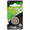 Батарейка GP Lithium, CR2450, литиевая, 1 шт., в блистере, CR2450-2C1 - фото 2669835