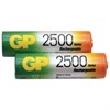 Батарейки аккумуляторные Ni-Mh пальчиковые КОМПЛЕКТ 2 шт., АА (HR6) 2450 mAh, GP, 250AAHC-2DECRC2 - фото 2670115