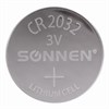 Батарейка SONNEN Lithium, CR2032, литиевая, 1 шт., в блистере, 451974 - фото 2670260