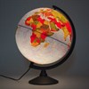 Глобус физический/политический Globen Классик, диаметр 320 мм, с подсветкой, рельефный, К013200223 - фото 2670347