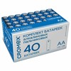 Батарейки алкалиновые "пальчиковые" КОМПЛЕКТ 40 шт., CROMEX Alkaline, АА (LR6,15А), в коробке, 455594 - фото 2671210