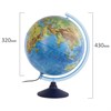 Глобус интерактивный физический/политический Globen, диаметр 320 мм, с подсветкой, INT13200288 - фото 2671318