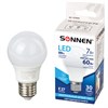 Лампа светодиодная SONNEN, 7 (60) Вт, цоколь Е27, груша, нейтральный белый свет, 30000 ч, LED A55-7W-4000-E27, 453694 - фото 2671515