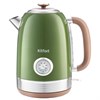 Чайник KITFORT КТ-6110, 1,7 л, 2200 Вт, закрытый нагревательный элемент, сталь, зеленый/бежевый - фото 2671854