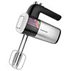 Миксер BRAYER BR1302, 800 Вт, 5 скоростей, 2 венчика, 2 крюка для теста, черный/серебро - фото 2672396