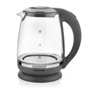 Чайник BRAYER BR1044, 2 л, 2200 Вт, закрытый нагревательный элемент, стекло, серый - фото 2672597