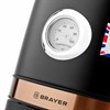 Чайник с термометром BRAYER BR1005BK, 1,7 л, 2200 Вт, закрытый нагревательный элемент, сталь, черный - фото 2673602