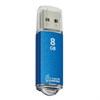Флеш-диск 8 GB, SMARTBUY V-Cut, USB 2.0, металлический корпус, синий, SB8GBVC-B - фото 2674722