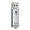 Флеш-диск 8 GB, SMARTBUY V-Cut, USB 2.0, металлический корпус, серебристый, SB8GBVC-S - фото 2674729