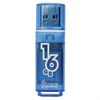 Флеш-диск 16 GB, SMARTBUY Glossy, USB 2.0, синий, SB16GBGS-B - фото 2674770
