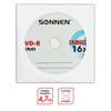 Диск DVD-R SONNEN, 4,7 Gb, 16x, бумажный конверт (1 штука), 512576 - фото 2674920