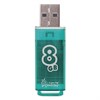 Флеш-диск 8 GB, SMARTBUY Glossy, USB 2.0, зеленый, SB8GBGS-G - фото 2675088
