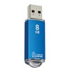 Флеш-диск 8 GB, SMARTBUY V-Cut, USB 2.0, металлический корпус, синий, SB8GBVC-B - фото 2675109