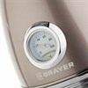 Чайник с термометром BRAYER BR1007, 1,7 л, 2200 Вт, закрытый нагревательный элемент, сталь, бежевый - фото 2675174