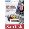 Флеш-диск 32 GB, SANDISK Ultra Flair, USB 3.0, металлический корпус, серебристый/черный, SDCZ73-032G-G46 - фото 2675219