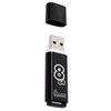 Флеш-диск 8 GB, SMARTBUY Glossy, USB 2.0, черный, SB8GBGS-K - фото 2675275