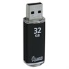 Флеш-диск 32 GB, SMARTBUY V-Cut, USB 2.0, металлический корпус, черный, SB32GBVC-K - фото 2675322
