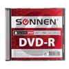 Диск DVD-R SONNEN, 4,7 Gb, 16x, Slim Case (1 штука), 512575 - фото 2675334