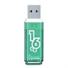 Флеш-диск 16 GB, SMARTBUY Glossy, USB 2.0, зеленый, SB16GBGS-G - фото 2675375