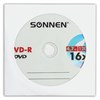 Диск DVD-R SONNEN, 4,7 Gb, 16x, бумажный конверт (1 штука), 512576 - фото 2675390