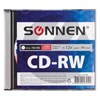 Диск CD-RW SONNEN, 700 Mb, 4-12x, Slim Case (1 штука), 512579 - фото 2675400