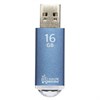 Флеш-диск 16 GB, SMARTBUY V-Cut, USB 2.0, металлический корпус, синий, SB16GBVC-B - фото 2675421