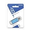 Флеш-диск 8 GB, SMARTBUY V-Cut, USB 2.0, металлический корпус, синий, SB8GBVC-B - фото 2675526